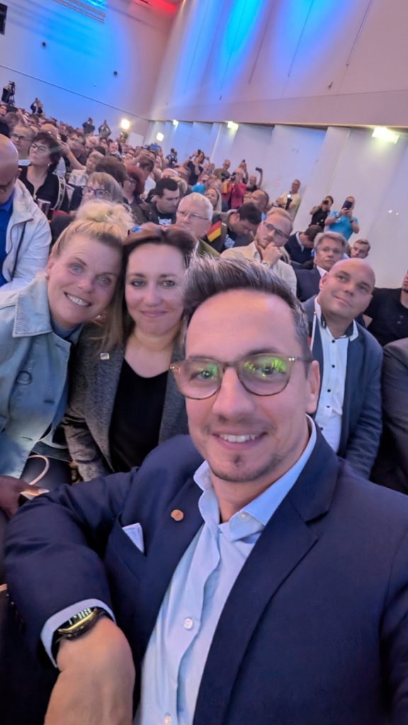Frank Müller beim Wahlkampffinale in Neubrandenburg